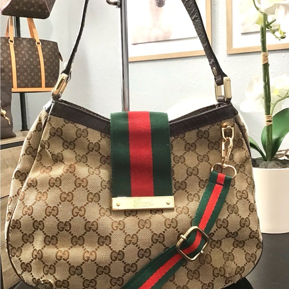 Gucci Handbags - Gucci Sherry Line  GG Canvas Bag Small